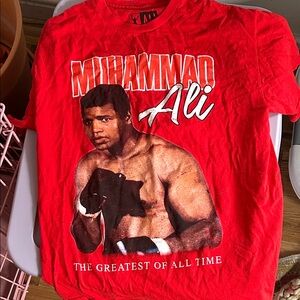 Red Muhammad Ali Graphic T-Shirt